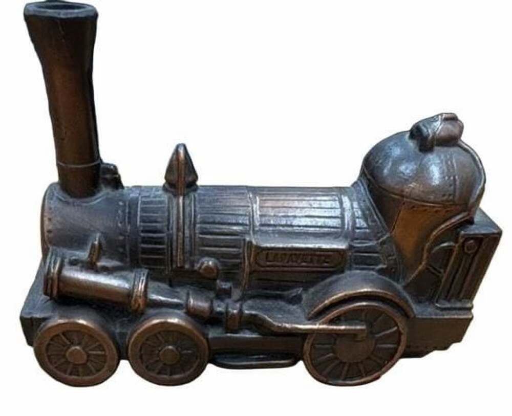 Banthrico 1974 Lafayette Steam Locomotive Train Coin Bank Metal